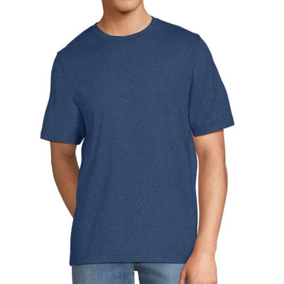 NWOT Lands' End Men's XXL Navy Blue Short Sleeve T-Shirt  100% Cotton - Picture 1 of 7